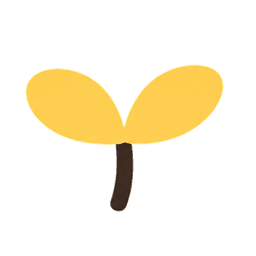 A sprout with two leaves